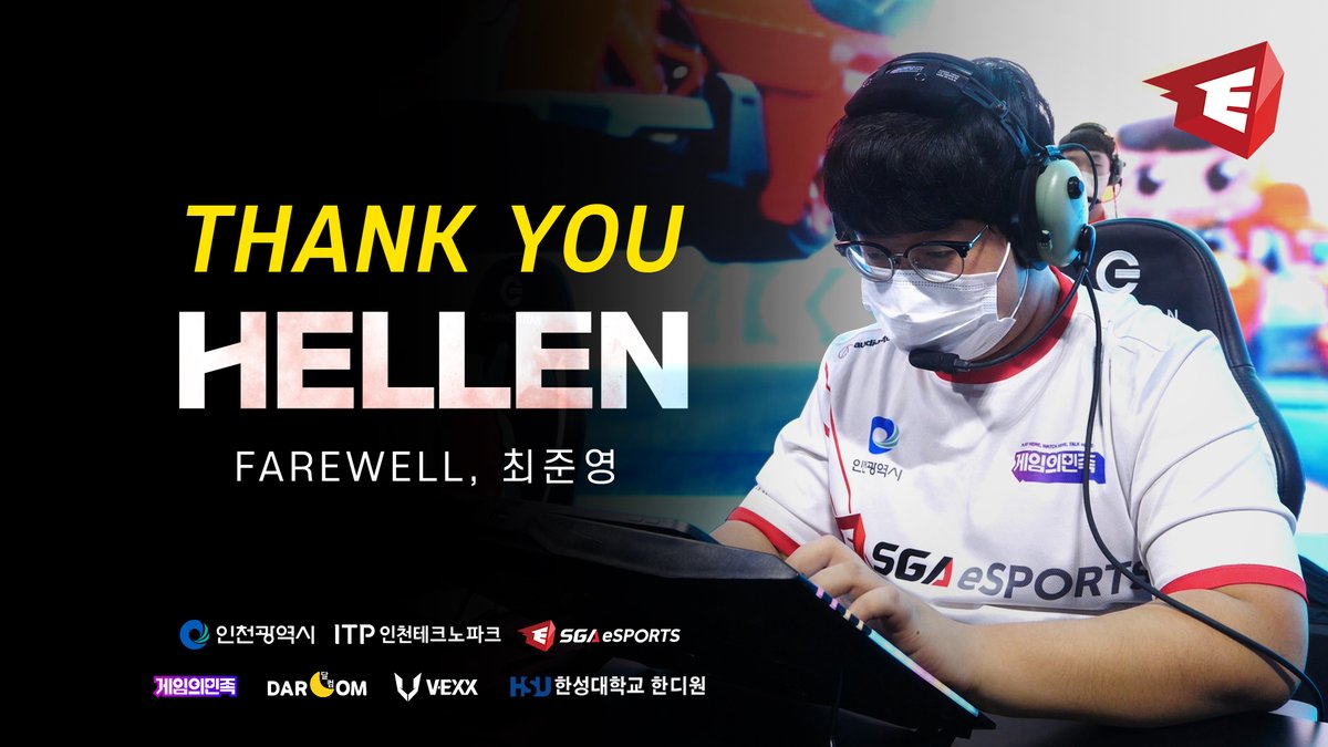 안녕하세요 SGA 인천입니다.

카트라이더 러쉬플러스 선수단
HELLEN, LighT, SORYEONG, Bazzi 선수와 계약이 종료되었습니다.

그 동안의 노고에 감사드리며
앞으로의 행보를 응원하겠습니다.