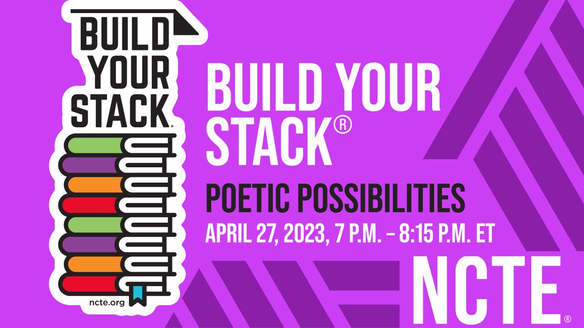 In honor of Poetry Month this April, you are invited to join us for a virtual event: Build Your Stack®: Poetic Possibilities, taking place April 27 from 7:00–8:15 p.m. ET. Registration is free and open to all. Learn more at ncte.org/build-your-sta….