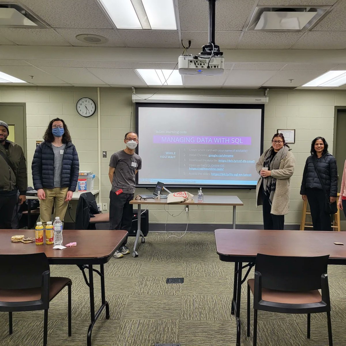 learningcodeYKZ's tweet image. Thanks to our amazing instructor, Robert Chann, and our mentors and learners who braved the heavy rain to join our SQL workshop last Saturday and make it a great success! Thanks to Thornhill Public Library for hosting us at your amazing space! #sqlworkshop #Thornhillpubliclibrary