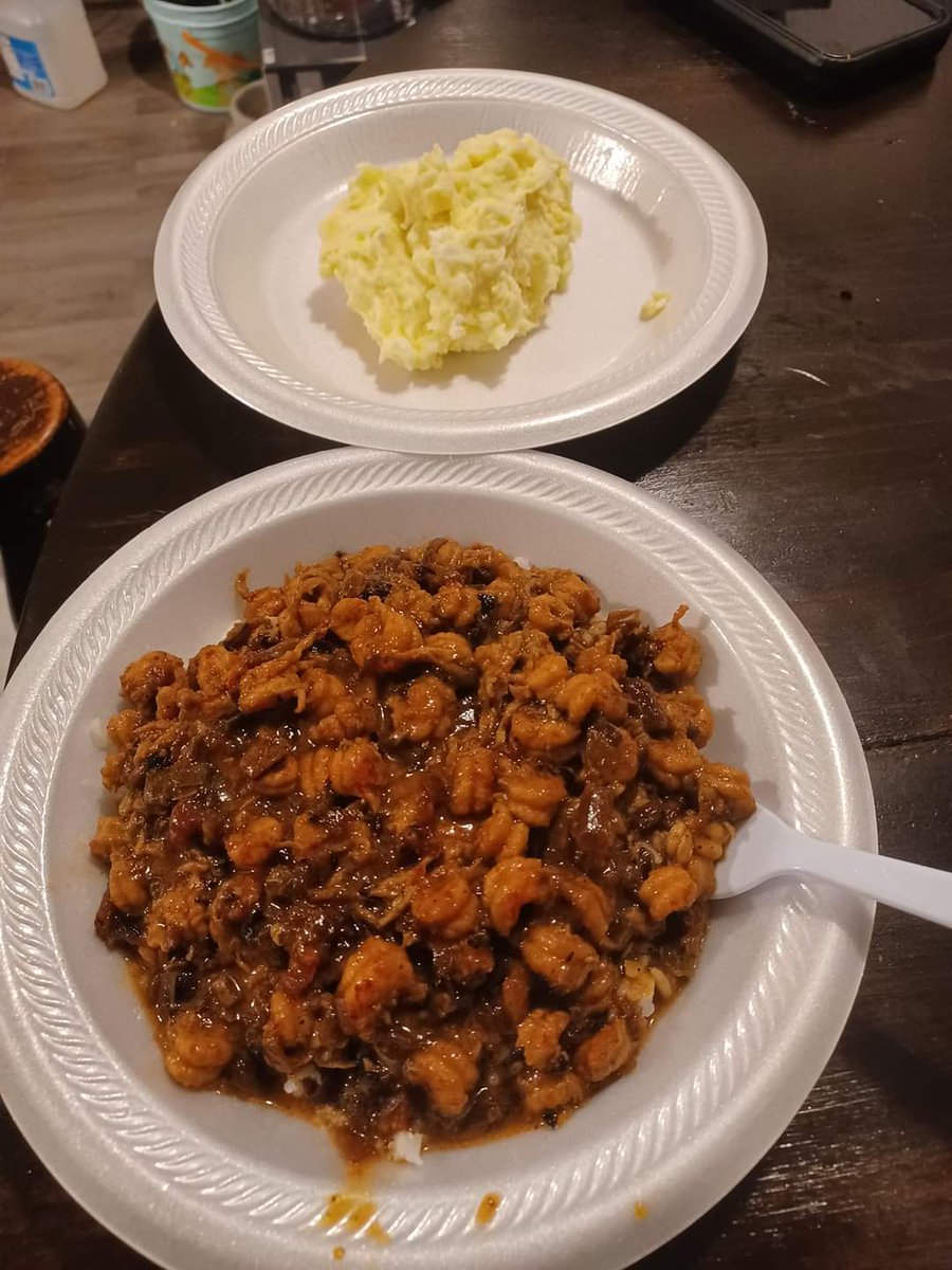 Made a Lil crawfish Etoufee with some potato salad yerd!!! 337 throw down 😎😎 #LouisianaCookin