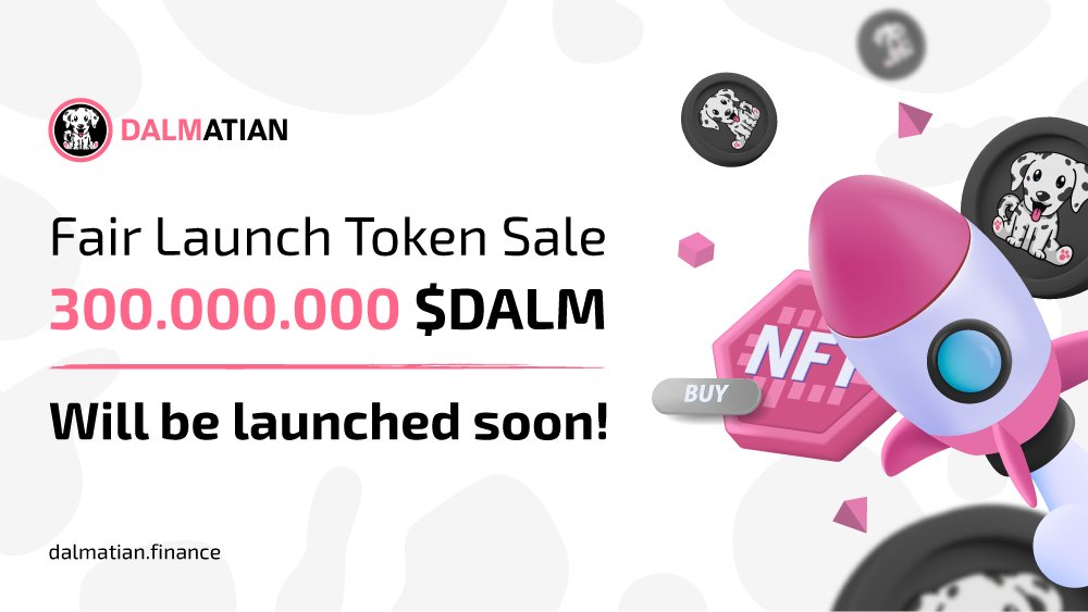 Good day 101 Fam! 🐶

<a href="/Dalmatian_DALM/">Dalmatian $DALM</a> is a utility token that aims to revolutionize the NFTs, and DeFi space and integrating advanced AI technology into its ecosystem.

Our token sale will be launched soon! 🔥🔥🔥
Please stay tuned with us.

#NFT #BSC #presale #BNB #BSCGems