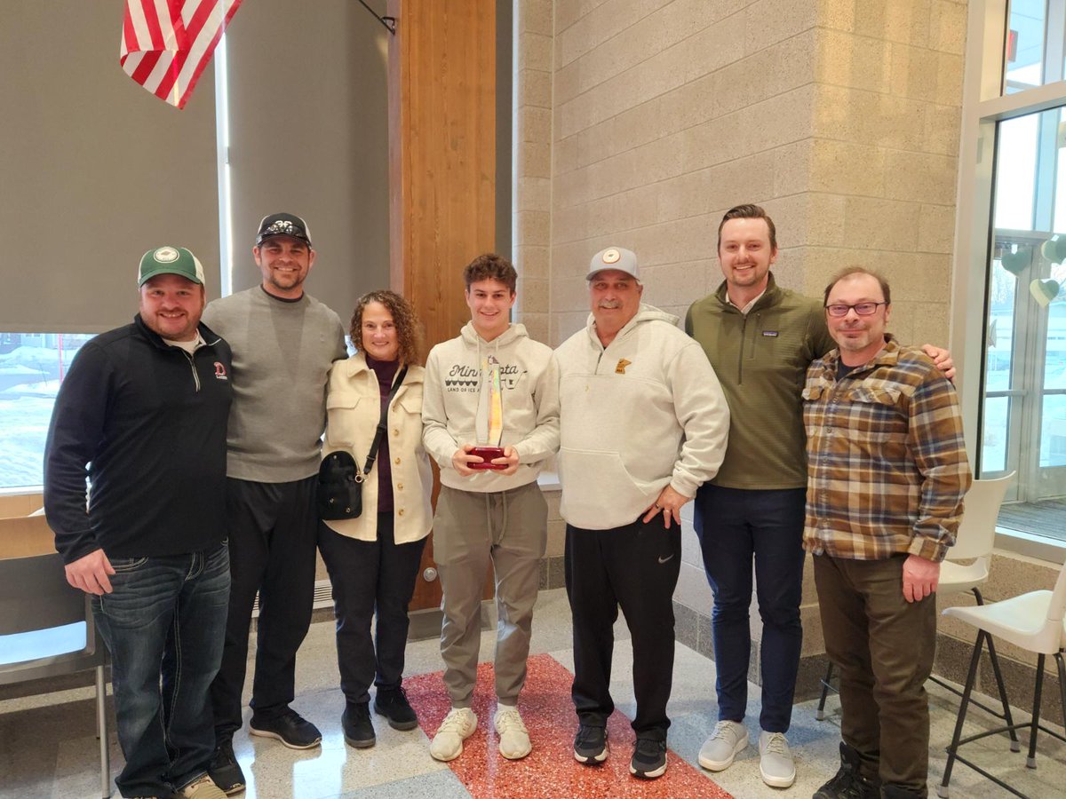 dlhshockey's tweet photo. Your 2022-2023 Derick Brehm Award Winner. Congratulations Aiden Kennedy!!!! https://t.co/iLySnqST25