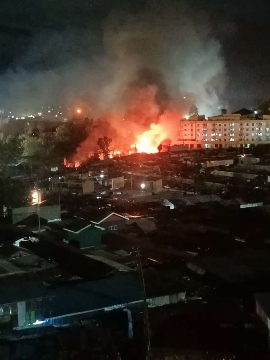 MigunaMiguna's tweet photo. They cheered, laughed and celebrated when despot Uhuru Kenyatta and conman @RailaOdinga sent goons to blow up my house in Runda. Now, their stolen property are on fire. I don’t want stolen property burnt: I want them REPOSSESSED! https://t.co/VLEDcDLZF4