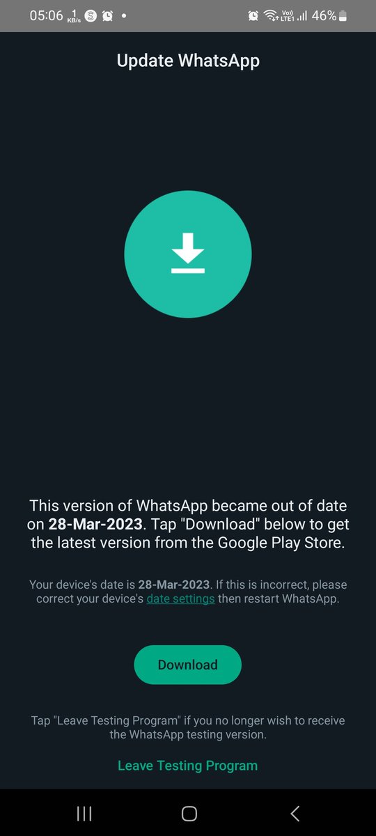 santoshkrmohan's tweet image. Fix it 
@Meta @WhatsApp @wa_status @facebook @FacebookWatch 
#WhatsApp #whatsapperror #whatsappdown