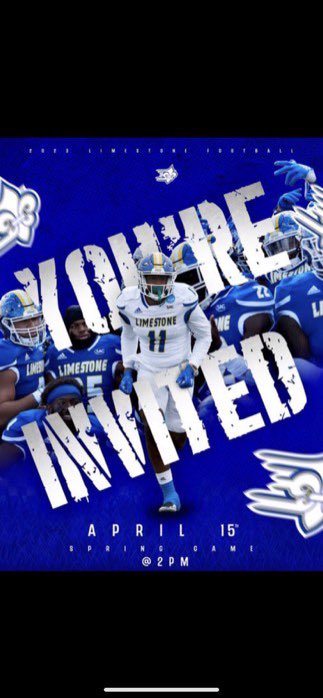 Thankful for the invite to the <a href="/LimestoneFB/">Limestone Football</a> spring game !                    @coachpsrice <a href="/THSAthleticsNC/">Thomasville Bulldog Athletics</a>