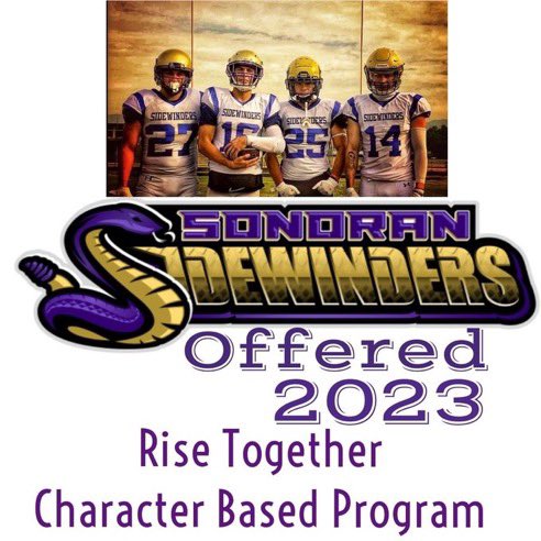 GWilson1187's tweet photo. After a great conversation with  @CoachRivas3 I’m blessed and grateful to receive an ⭕️ffer from🙏🏆🏈  @Sidewinders_FB @_VHS_Athletics https://t.co/uygVDimh1d