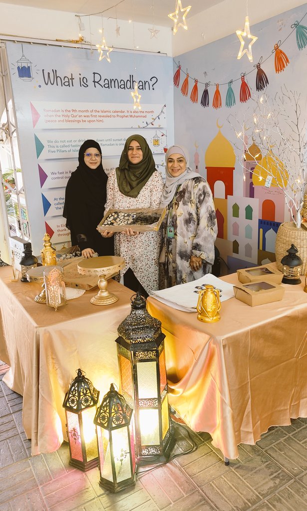 Ramadhan Mubarak! A beautiful arabic inspired Ramadhan decor today at the entrance of IST elementary. There were cookies, dates and an awesome Ramadhan sticker for all the kids... And adults ☺️
#istafrica 
#istafricalearns