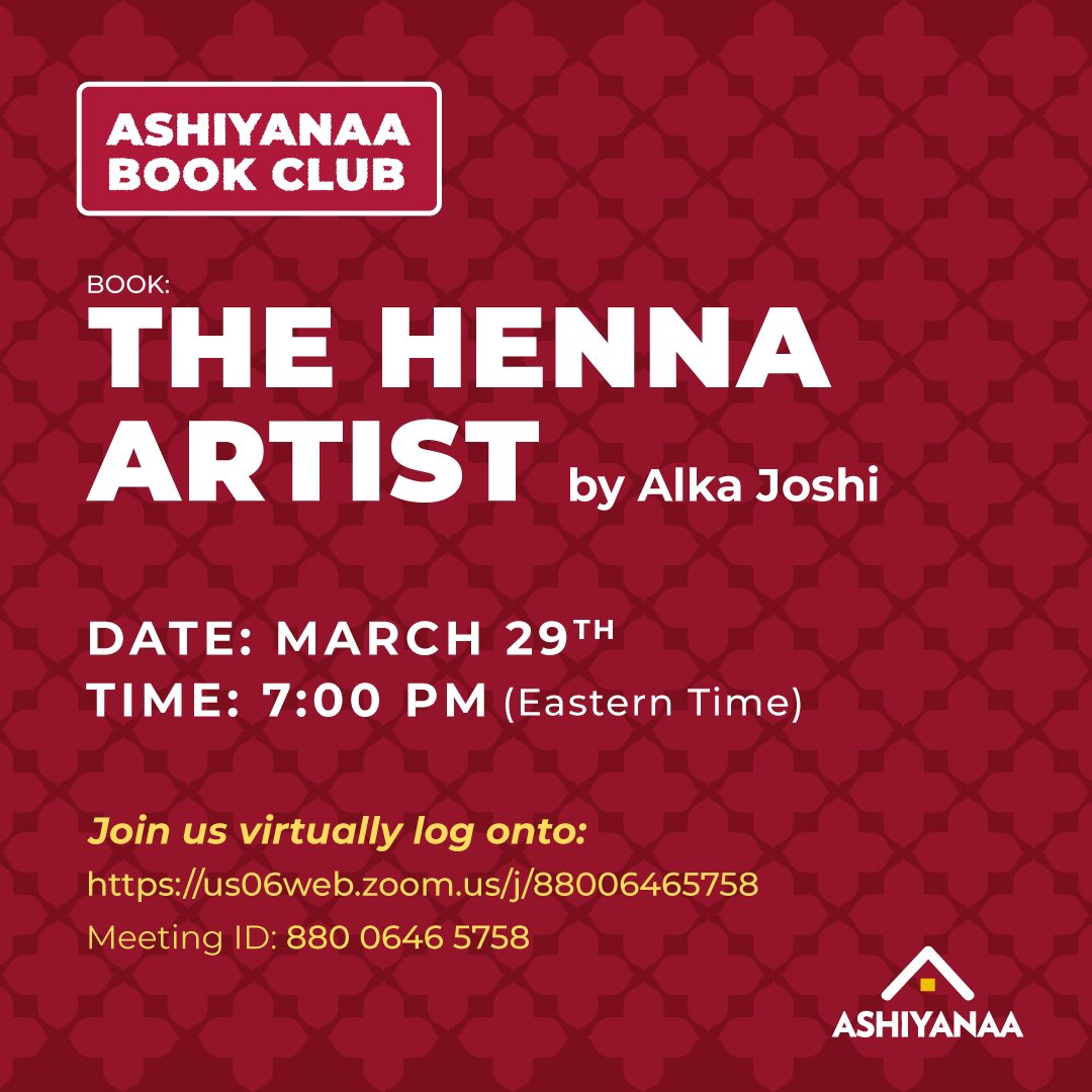 This National Reading Month, join us virtually at our first ever book club this Wednesday, March 29th! 

#VirtualBookClub #BookClub #TheHennaArtist #DCevents #NonprofitEvents #NationalReadingMonth