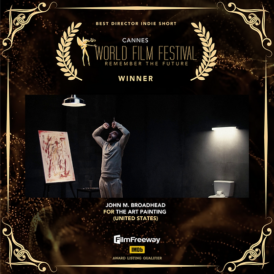 JohnMBroadhead's tweet photo. Firstly, this is NOT THE Cannes Film Festival - this is a smaller monthly international competition.
However we are still very excited and honored to have won "Best Director of an Indie Short" and "Best Actor in a Short Film" for John M. Broadhead and Clint Obenchain! https://t.co/9Xm1PSCzif