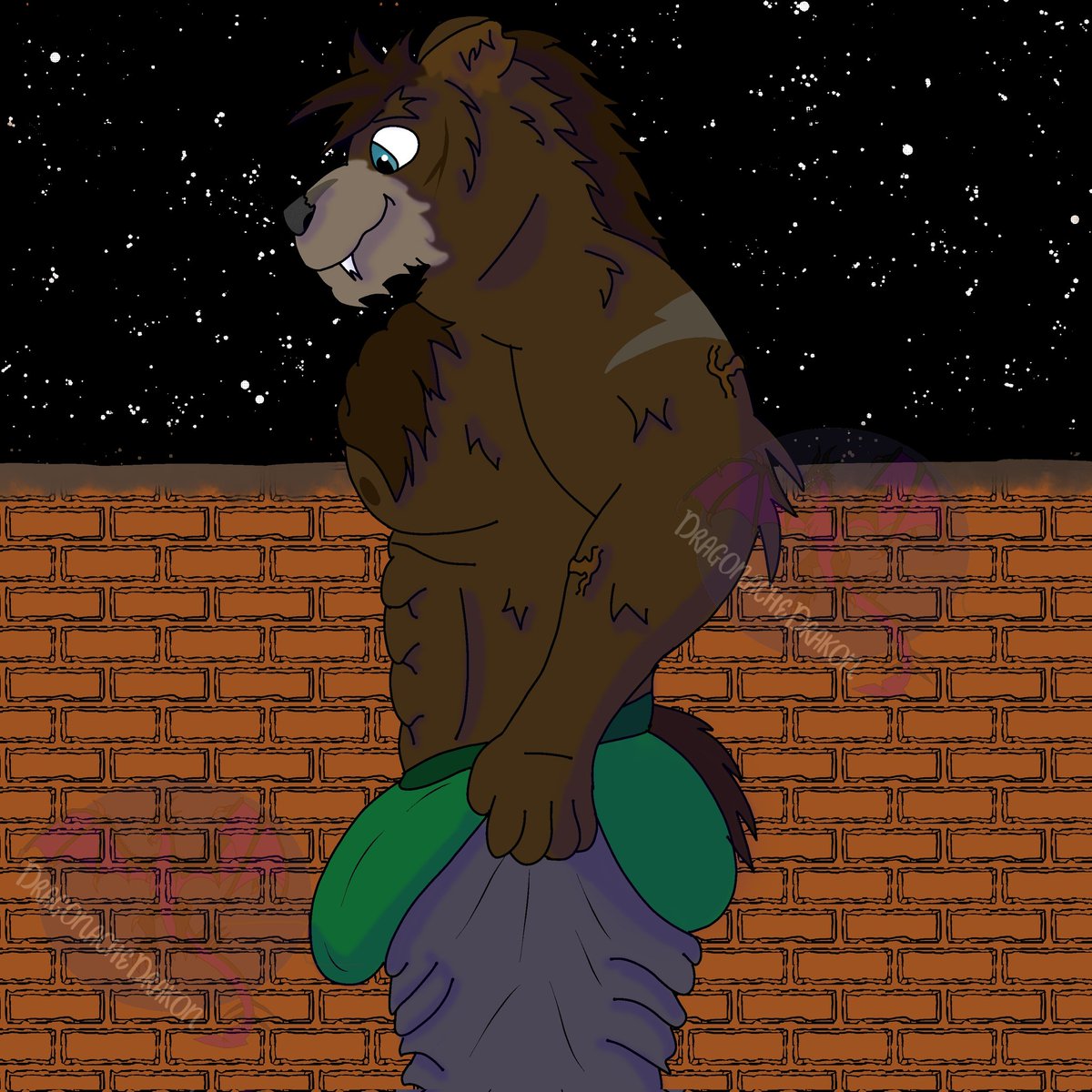 Dragonache629's tweet photo. Kasius anda feliz mostrando por qué es un macho de primeras o que el pantalón no le queda y necesita una talla extra.

#furryart #Furry #furrybear #originalcharacter https://t.co/3rUzOdKrSV