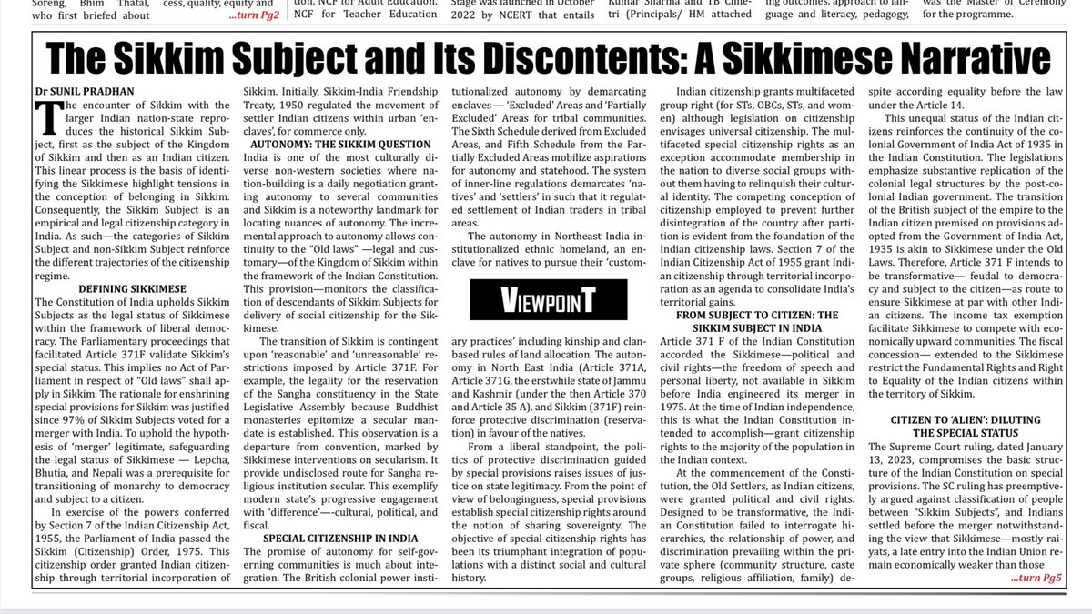 My take on the ongoing issue in sikkim