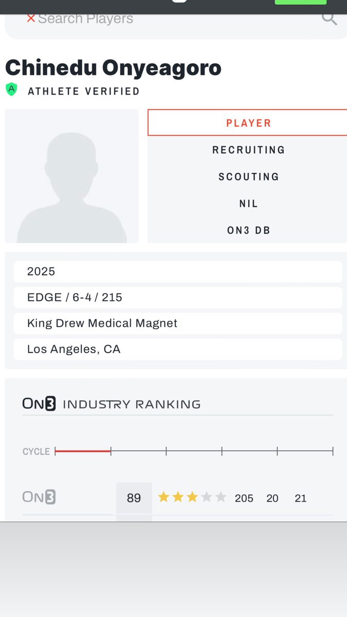 ch1nedu1's tweet photo. Extremely Blessed to be rated a 3⭐️ and the #21 player in the state by @On3Recruits @on3 Thank you for the Love🙏🏾 only up from here grind dont stop!! @GregBiggins @BrandonHuffman @adamgorney @CoachJTorres29 https://t.co/ZTYNJprSgM