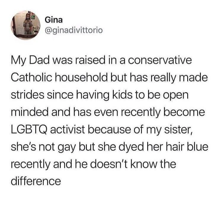 WholesomeMeme's tweet image. Original tweet by Gina @ginadivittorio