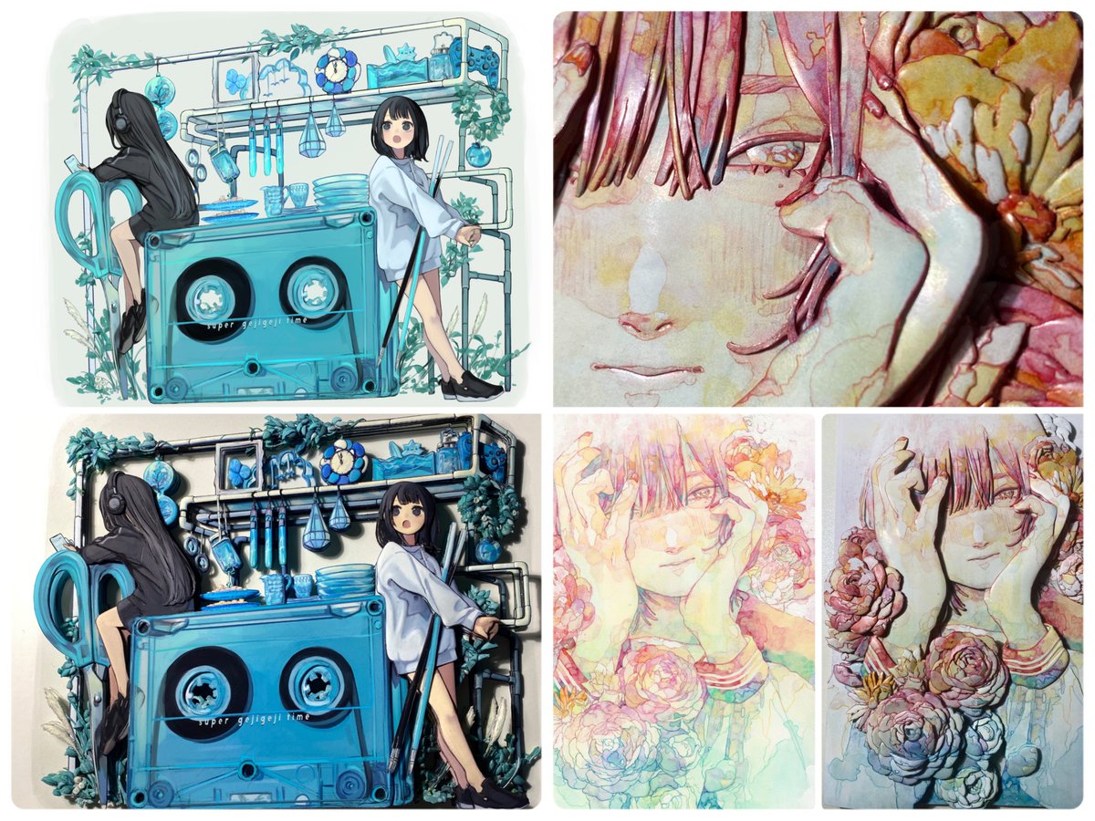 『シャドーボックス』
立体という表現を通して作家さんが作品に込めた想いやこだわり、魅力を再発見出来るハンドクラフトです☝️
イラスト作家さんに許可をいただいて作品製作しています。イラストがそのまま立体になる不思議な世界を是非お楽しみください✨
@Lupopo_cafe ありがとうございます。