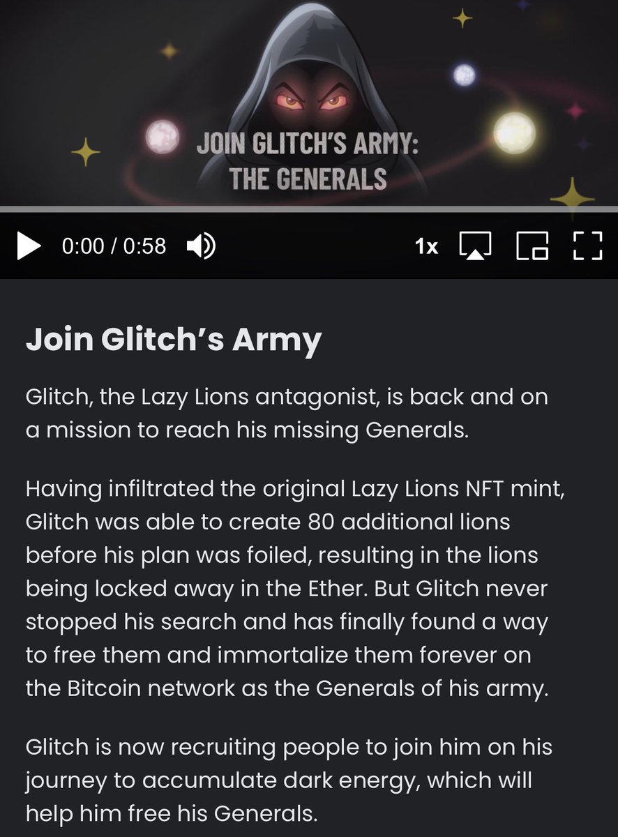 DDKing987's tweet photo. Glitch is recruiting his Generals starting tomorrow ๐ฎ @LazyLionsNFT
Idk about you, but Iโm ready to join the dark side. ๐ฅ ๐ ๐ฅ
Count me in Glitch! Iโll be a โญ๏ธโญ๏ธโญ๏ธโญ๏ธโญ๏ธ General ๐ฆพ ๐ซก
#ROAR ๐ฆ ๐ ๐ฅ #WOAR https://t.co/wPQD3WrBtL