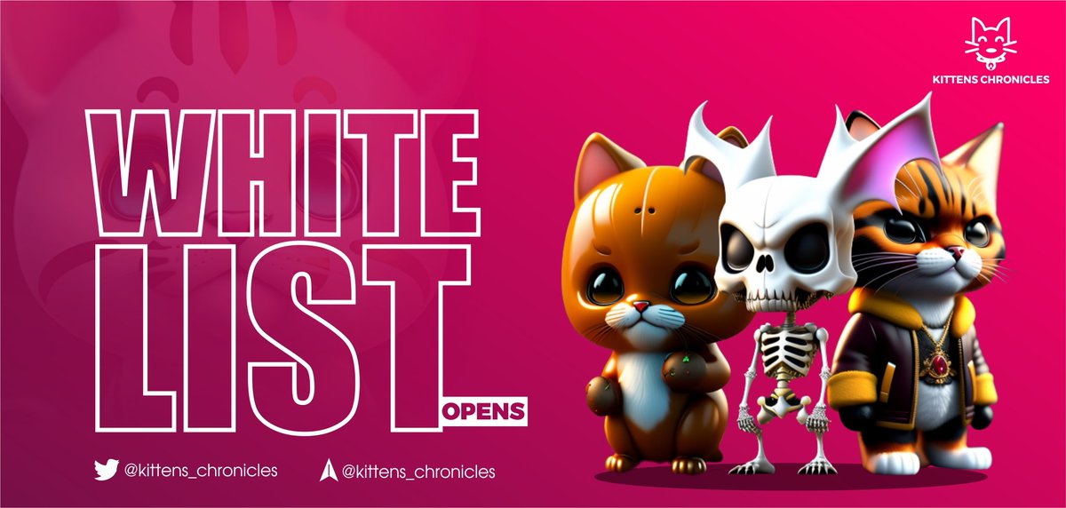 Ki_Chronicles's tweet photo. Kittens has Arrived😼😼

https://t.co/XI5XuG9S4e

Join Now! Any interaction considered for WL

#NFTs #Coredao #CoreNFTs #Giveaways

Join Now! Any interaction considered for WL

@Coredao_Org @miidasnft @Oskr900117 @CORE_DAILYNEWS
#NFTs #Coredao #CORE https://t.co/w3zX4dqz5o