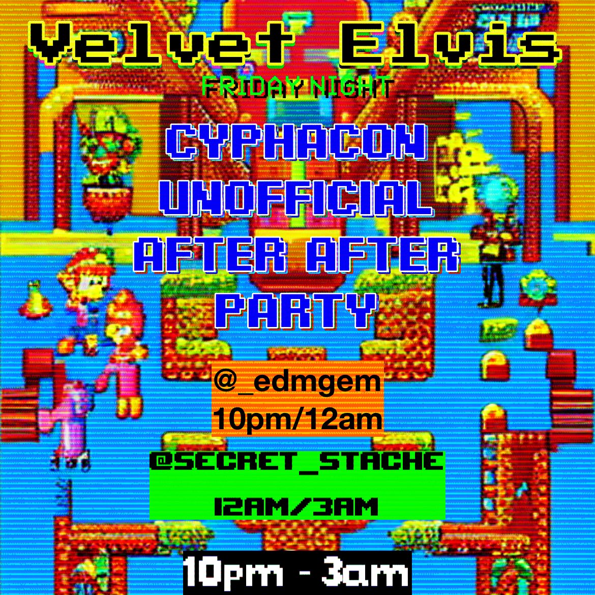 VirtualDJ420's tweet photo. Friday night at Panorama x Velvet Elvis &amp; Saturday night @CyPhaCon After Dark !! https://t.co/1iF36bxhwt
