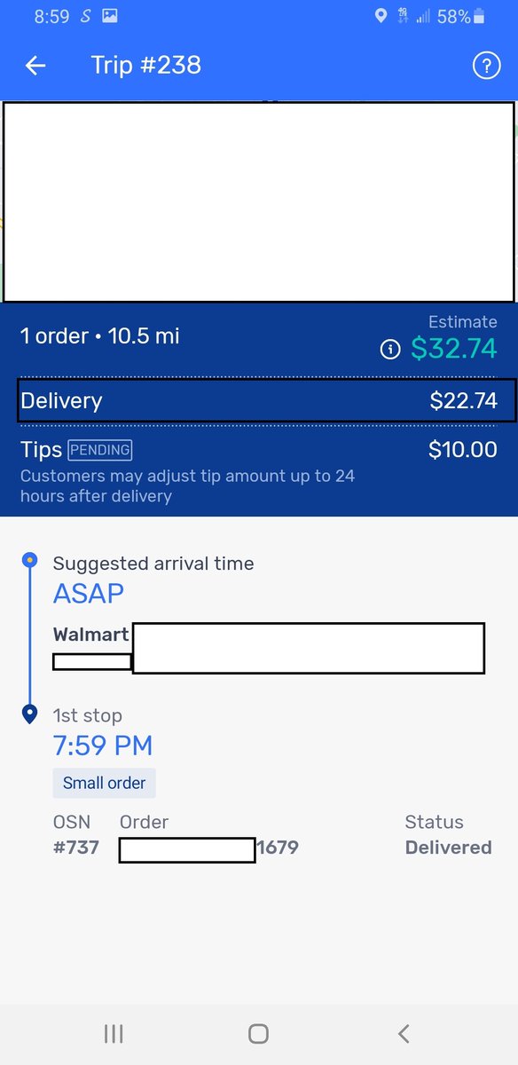 Rbfguy229's tweet photo. @NJLaborDept
 Please looking into @Walmart @WalmartInc
 driver platform for unpaid pages. They routinely send deliveries for a higher amount, 22.74 then after delivery pay a lower amount 16.67 then give you a runaround when you contact support. https://t.co/dHYxePYJNZ