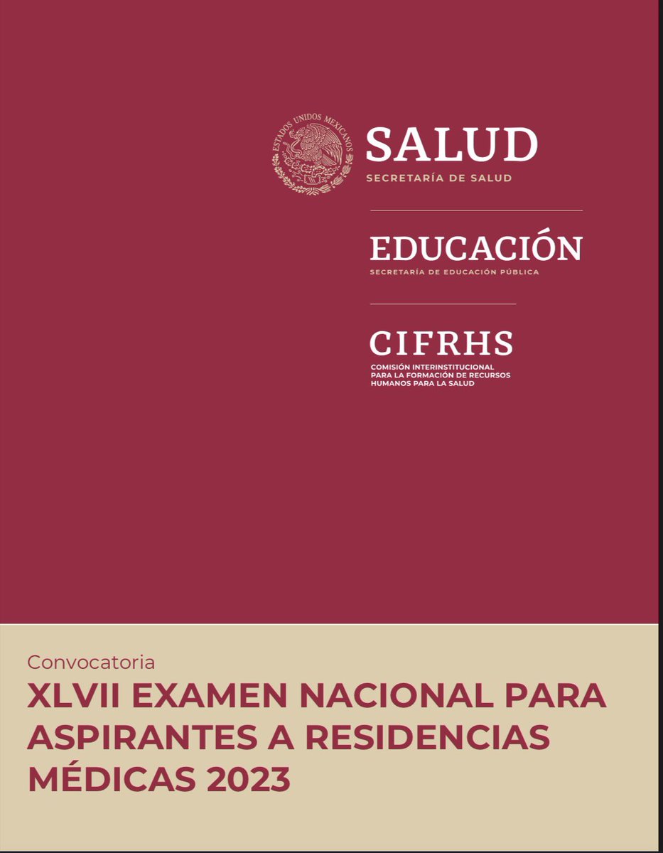 madera_dr's tweet photo. Convocatoria ENARM 2023, disponible en https://t.co/pSbLDuW6ST https://t.co/S3Sm7FHH7I