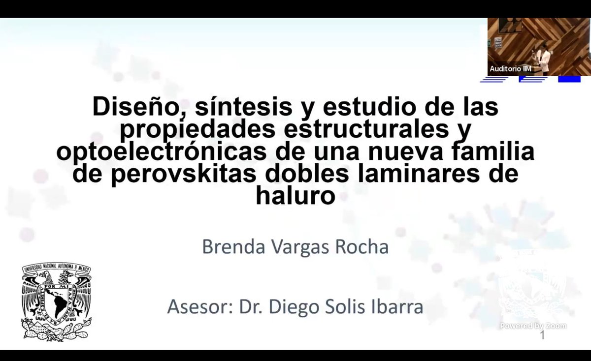 PerovskitesMX's tweet photo. We’re immensely proud of @var_bren. Today, her PhD Thesis was awarded as the Best Thesis of 2022 by the Materials Research Institute (@iimunam), the place where she conducted her PhD studies.
This is the product of her hard work, enthusiasm and creativity.
Congrats, Brenda! https://t.co/j6RKsQ7g18