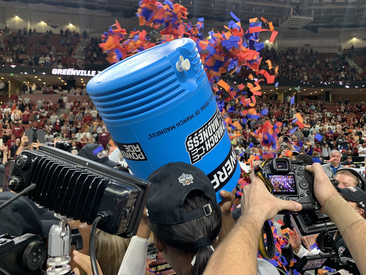 If I had a nickel for every time I saw <a href="/GamecockWBB/">South Carolina Women's Basketball</a> celebrate with confetti and net cutting on the floor of Bon Secours Wellness Arena in March 2023… I’d only have two nickels. 

But it’s weird* that it happened twice.