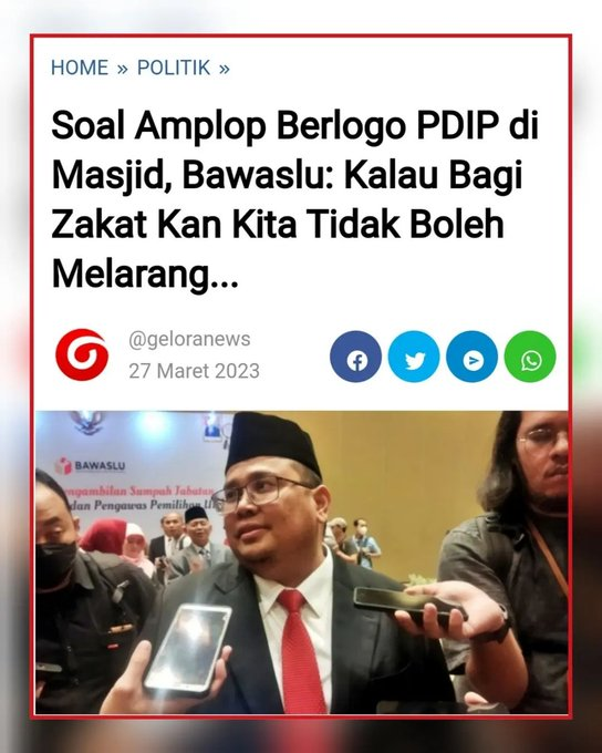 abu_waras's tweet photo. Netizen : Tapi kan Ada Logo Partainya Ndul.!, Kalau Semua Bayar Zakat di Masjid Lalu Dimasukan Kedalam Amplop yang ada Logo Partainya, Apa engga Kacau Dunia Perzakatan?
Mikir!!!!! , Pake Otakk!!!! , Dasar Bawasnies! https://t.co/sKJ8A6RQpE