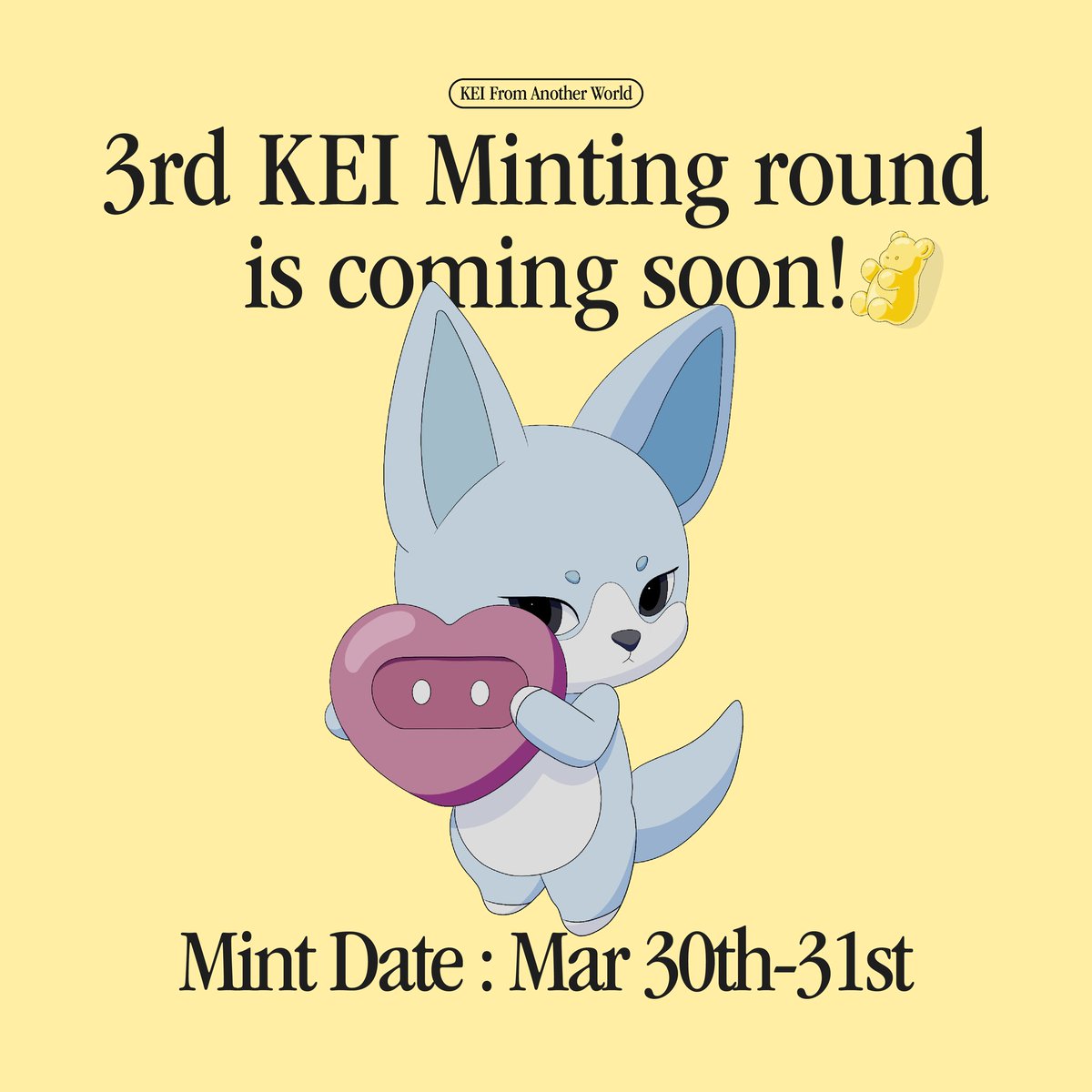 KimDukan's tweet photo. KEI Minting Round 3 

⏰ 기간 : 2023년 3월 30일 오후 5:00 ~ 2023년 3월 31일 오후 5:00
  -  수량 : 10
🪙 민팅가 : 50000 AWD

#NFT #CommunitynEarn #NFTcommunity #AnotherWorld #Metaverse #KEI @ANOTHERworldgm @deleted-role_AWM #AWD #3rd #minting https://t.co/MWvM2YsEVK