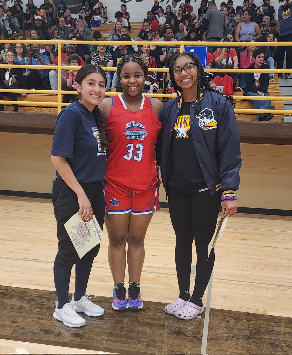 IFalk4's tweet photo. Loved the opportunity to recognize these incredible girls.  Way to represent in the All Star game Mirakle! So proud of our Trooper First Team All District hoopers, Mik, Maya and Amaya
@EastwoodGbb https://t.co/rSb5FKqdsv