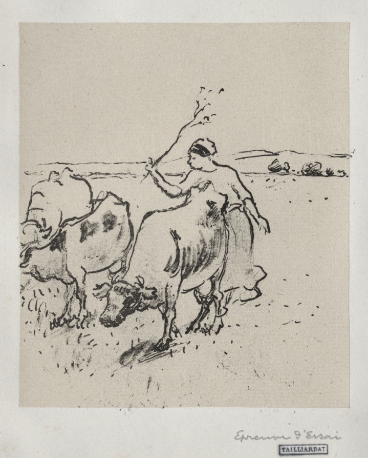 Camille Pissarro, Cowherder, c. 1899 #cmaopenaccess #clevelandartmuseum clevelandart.org/art/1942.1052