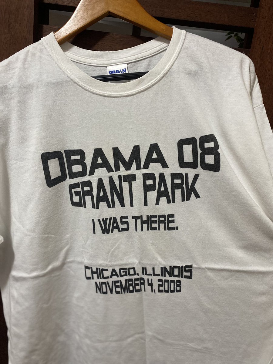 choiceKC's tweet photo. Getting ready to hear from @BarackObama  again tonight. The last time I bought a T-shirt to mark the occasion. It was a big night! https://t.co/rNO6Bq3roJ