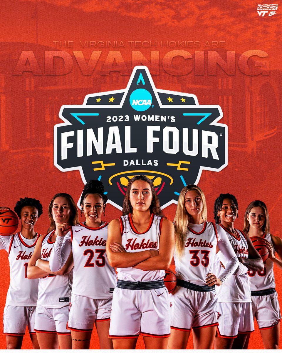 HokieSports (@hokiesports) on Twitter photo Dallas, here they come 🤠
No. 1-seeded <a href="/HokiesWBB/">Virginia Tech Women's Basketball</a> defeats No. 3-seeded Ohio State 84-74 to advance to the 𝗙𝗶𝗻𝗮𝗹 𝗙𝗼𝘂𝗿 for the first time in program history! Dallas, here they come 🤠
No. 1-seeded <a href="/HokiesWBB/">Virginia Tech Women's Basketball</a> defeats No. 3-seeded Ohio State 84-74 to advance to the 𝗙𝗶𝗻𝗮𝗹 𝗙𝗼𝘂𝗿 for the first time in program history!