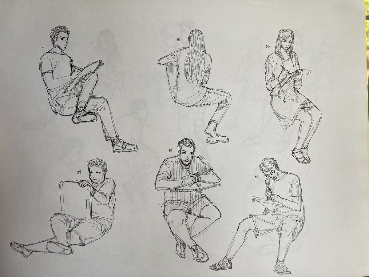Here's a sample of what we did for Midterms / Finals for anyone curious ๐ this class was stressful as hell but its one of my favs in hindsight. I have it to thank with how quick i can break down figures into simple form in just a glance
(fun fact. 2nd pic our prof is there lol)