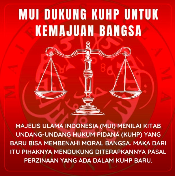 nttupdate12's tweet photo. MUI benarkan dengan adanya KUHP baru ini akan terus membenahi moral bangsa Indonesia. 
#NTTDukungPengesahanKUHP
#KUHPUntukKemajuanIndonesia
#ReformasiHukumKUHP https://t.co/norW7kfbBk