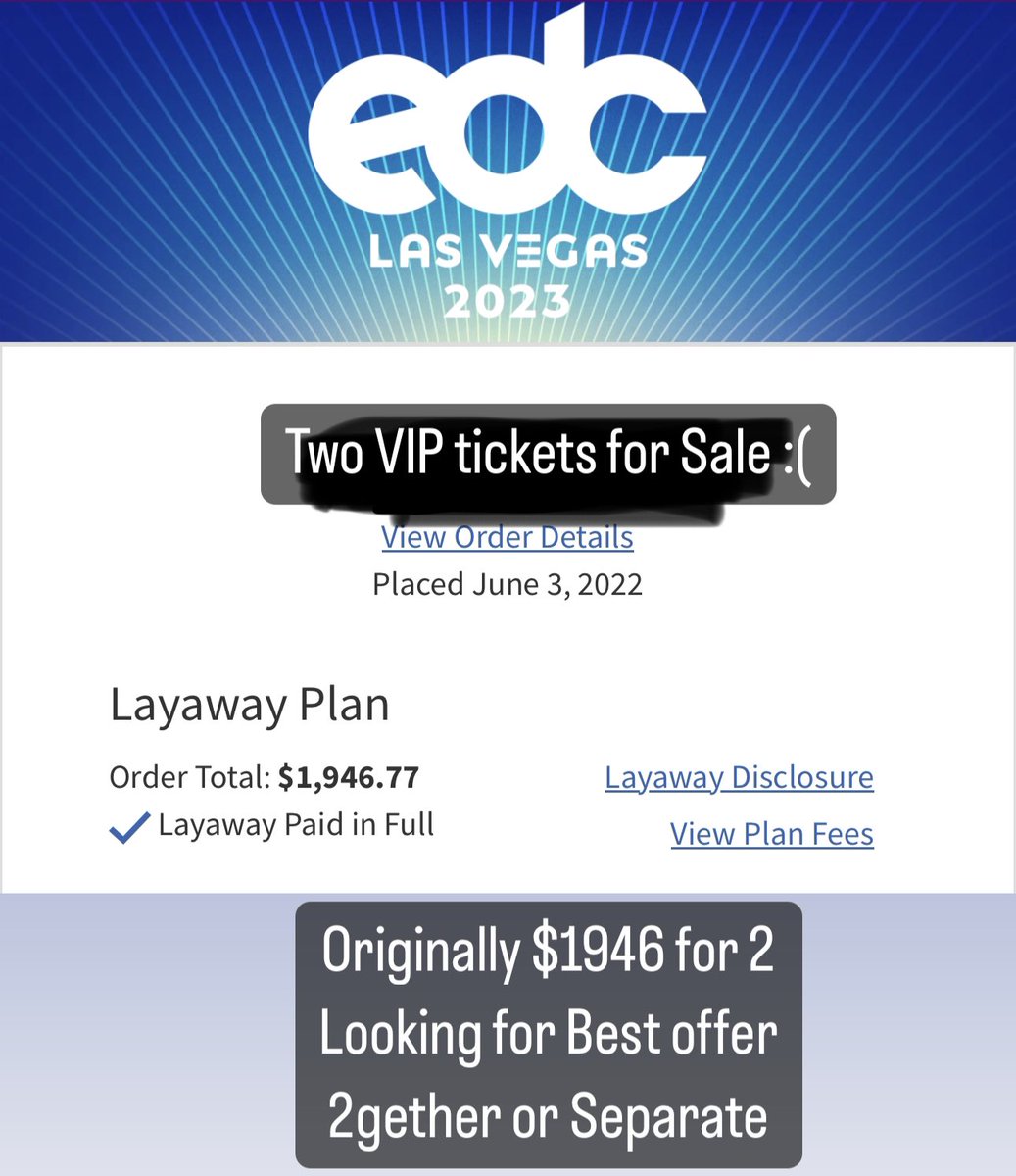 O_briwan's tweet photo. #EDCLV2023 #EDCLV #EDCVIP #tickets #campedc
The rest of us are still going and can deliver tickets/arrange https://t.co/3x0k9mrwsR