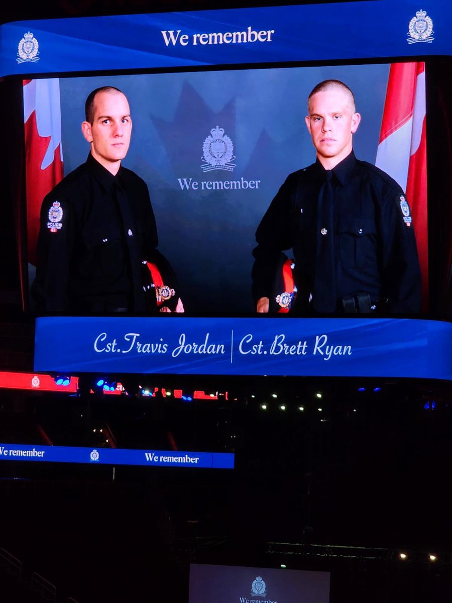 Today, we were proud to stand shoulder to shoulder with our law enforcement family in Edmonton during the regimental funeral of Constable Travis Jordan and Constable Brett Ryan. We will always remember the ultimate sacrifice they made. #heroesinlife