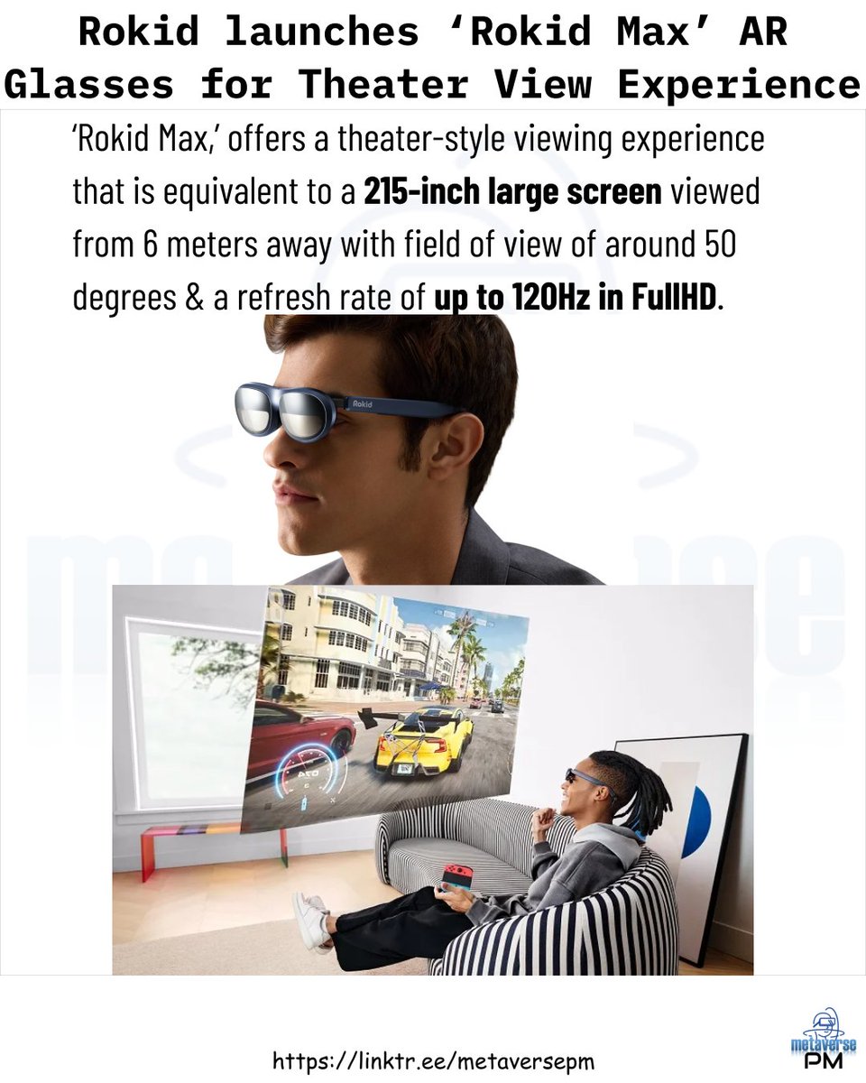 Rokid launches ‘Rokid Max’ AR Glasses for Theater View Experience

#metaverse #ar #vr #xr #virtualreality #mixedreality #smartglasses #virtual #web3 #questpro #htcvive #openxr #webvr #webxr #steamvr #hololens #arcore #arkit #artoolkit #psvr2 #rokid #rokidmax #rokidair @rokidinc