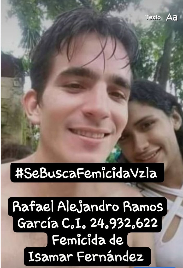 #25Mar
#SeBUSCA:
Rafael Alejandro Ramos (expareja) por el femicidio de Isamar Oriana Fernández Cabeza (23). 
#SeBuscaFemicidaVzla
 #ViolenciaBRUTAL
#JusticiaParaIsamar
#JusticiaParaTodasLasMujeres
@DouglasRicoVzla
@PRENSACICPC
@PNBVzla
@PoliciaHatillo
@PoliBaruta
@ocappolicaracas