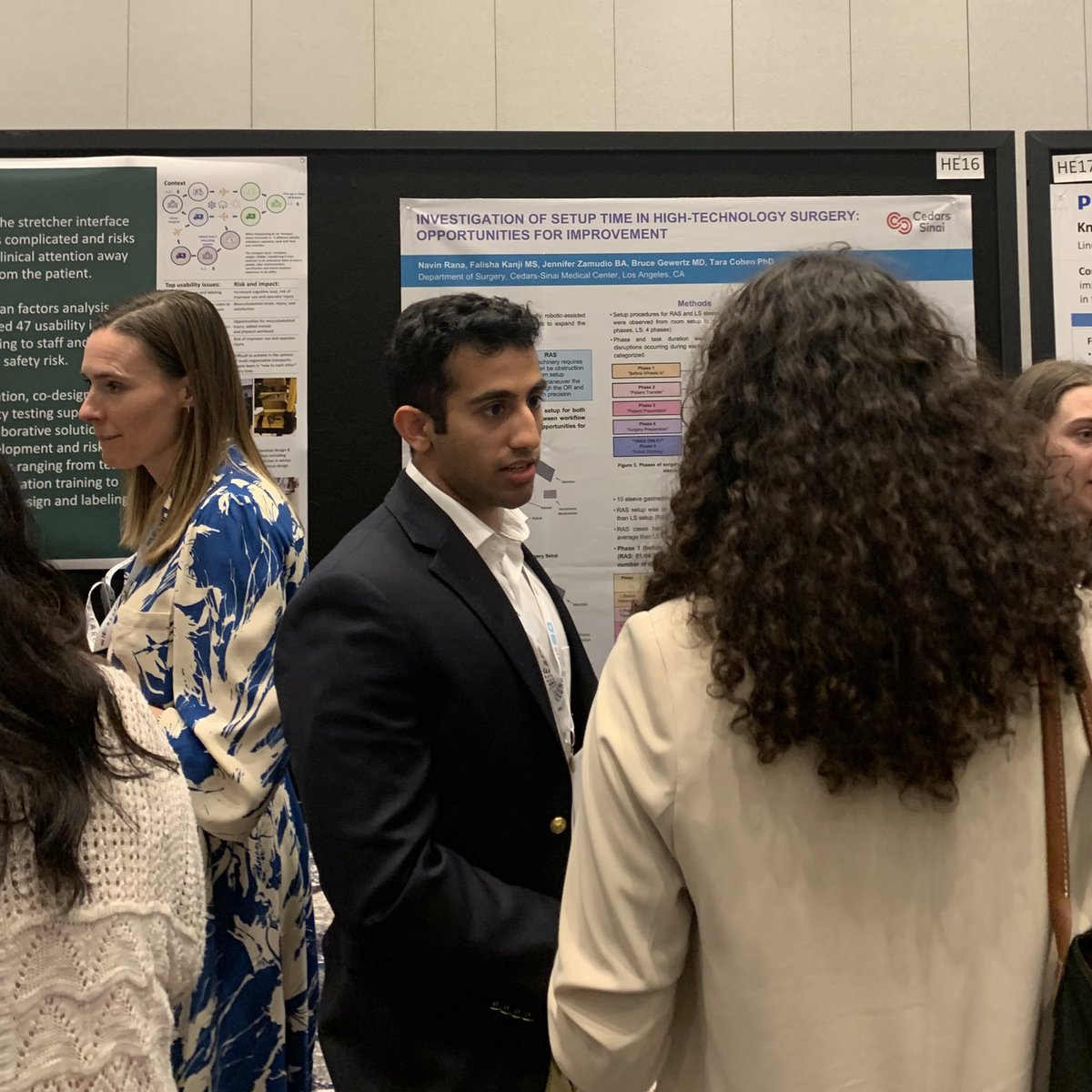 JenZamudio_'s tweet image. Incredibly proud of our Gewertz-Cohen Lab clinical research interns, Navin Rana &amp;amp; Meera Gupta, for presenting such important work at their first conference ever! 

They did a phenomenal job — now they’re off to med school with new #HFE knowledge!👏🏼 #HFESHCS   @CedarsSinai
