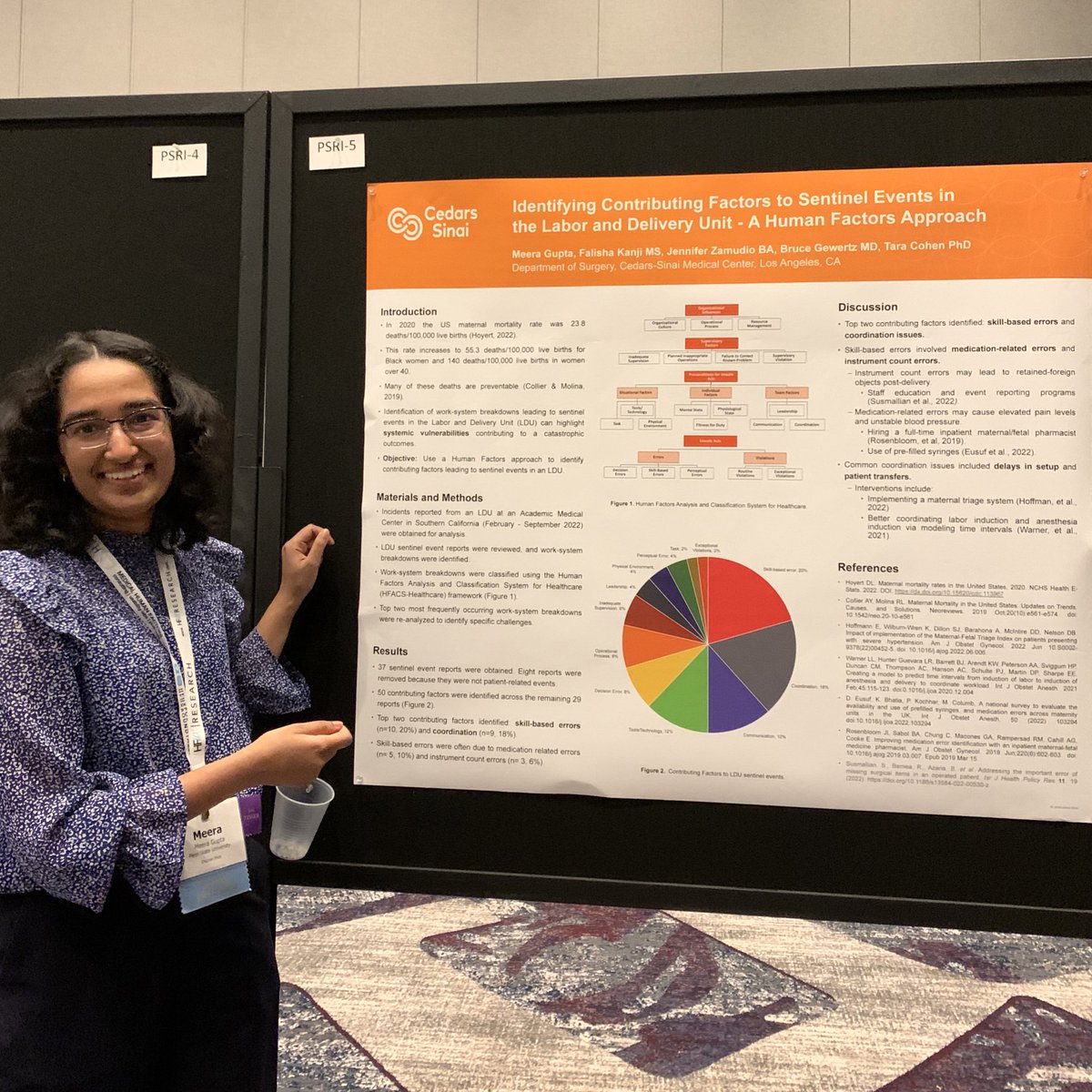 JenZamudio_'s tweet image. Incredibly proud of our Gewertz-Cohen Lab clinical research interns, Navin Rana &amp;amp; Meera Gupta, for presenting such important work at their first conference ever! 

They did a phenomenal job — now they’re off to med school with new #HFE knowledge!👏🏼 #HFESHCS   @CedarsSinai