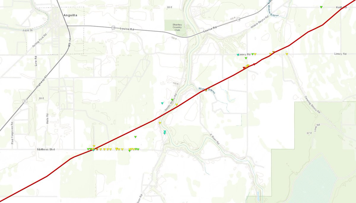 Weather Track US on Twitter "Southeast of Anguilla, MS, major tree