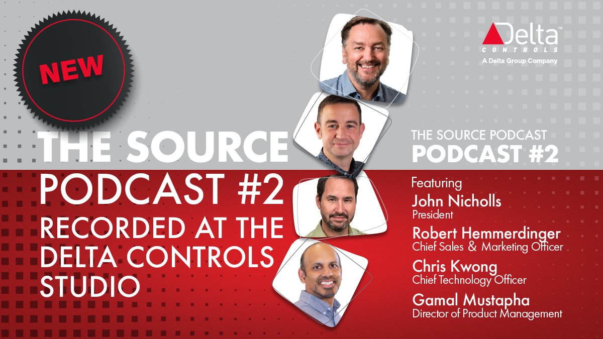 deltacontrols's tweet photo. Out now: #SourceCast EP2! Our hosts discuss the buzz surrounding our CTO's special announcement, recent problem-solving, #AHR2023 takeaways & so much more. Never miss a minute. Log in to start listening right now: https://t.co/bW8EfUSiCs https://t.co/H7G5oKDUmF