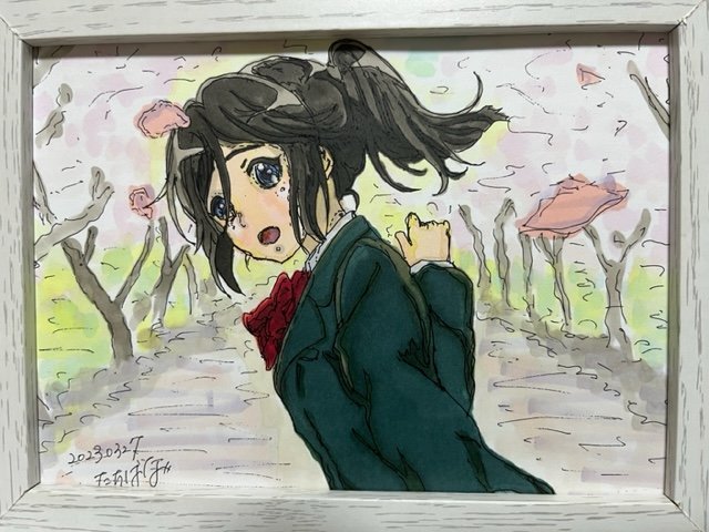 昨日の希美さん。着彩したら、春らしくなりました😊#anime_eupho#傘木希美 