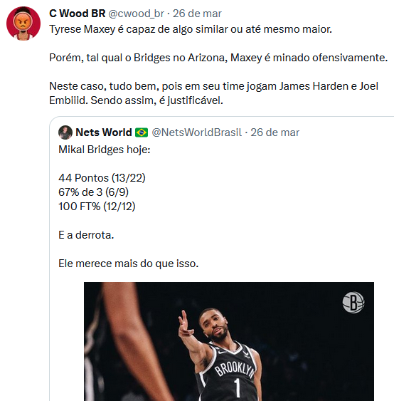 cwood_br's tweet photo. Meu último tweet do dia:

Jogando com maior protagonismo ofensivo, Tyrese Maxey tem 27 pontos em 3 quartos, contra o Denver Nuggets. https://t.co/ZWL8h7KEzZ