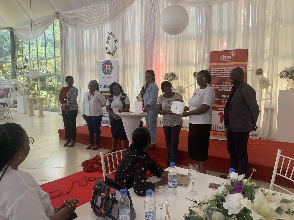 100 people received #QualityRights certificates at an event organized by <a href="/_NAPPD/">NAPPD</a> in #Zimbabwe with support of <a href="/WHO_Zimbabwe/">WHO Zimbabwe</a> <a href="/MoHCCZim/">Ministry of HealthZW</a> CBM Global Zim <a href="/OcdTrust/">Zimbabwe OCD Trust</a> <a href="/Pamumvurizwe/">Pamumvuri</a> <a href="/myRupasa/">Rupasa: A place to talk</a> <a href="/MichelleFunk3/">Michelle Funk</a> <a href="/DebraMachando/">Debra Machando</a> <a href="/FloBaing/">Florence Baingana</a> <a href="/flokemboi/">Florence Kemboi</a> <a href="/QRGhana/">QualityRights Ghana</a> <a href="/qualityrightske/">QualityRightsKE</a> <a href="/QrItaly/">QRItaly</a> <a href="/tdzuda/">iCon.Bee🐝</a>