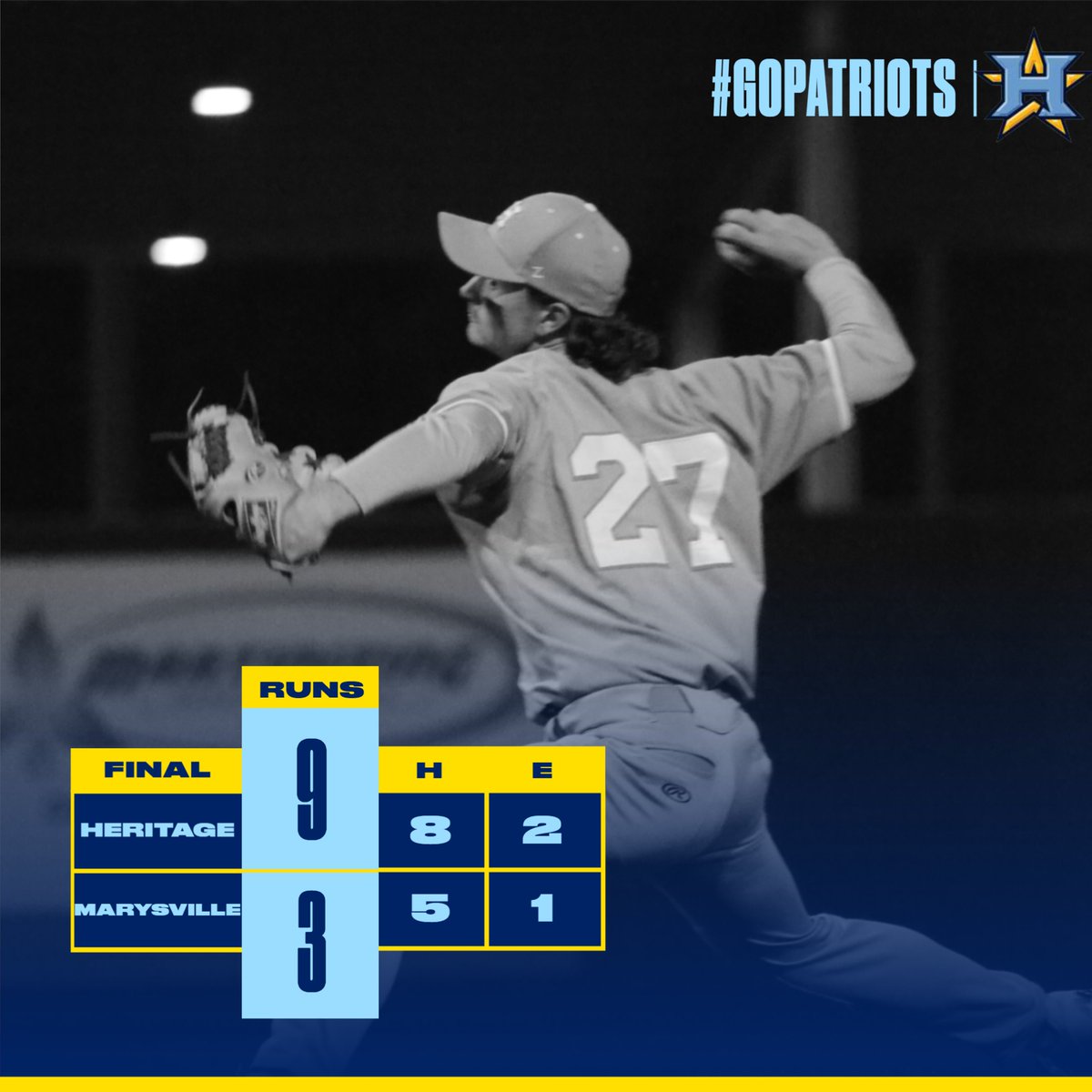 Make it four in a row for the boys in blue! Seven runs in the first two frames propelled us past Marysville today in the opening game of the South San Francisco Spring Classic.  Nick Leffel 2-3, 2 R, 3 RBI - Anthony Potestio 2-2, R, 2 RBI - Ryan Williams 4 IP, W, 3 H, 2 R.