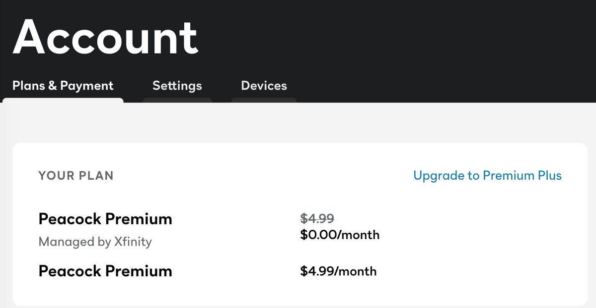 Hey <a href="/peacock/">Peacock</a> , I want to cancel my Premium subscription which just charged my credit card $4.99, but there is no link to "Cancel" it.  The only option available is to Upgrade.  Please help.