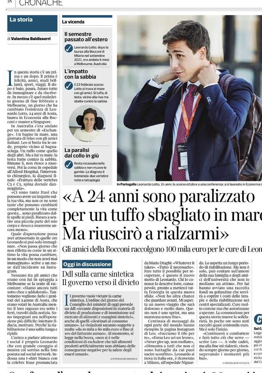 LucianoCaveri's tweet photo. Il coraggio di un giovane valdostano, cui va tutto l’affetto possibile ⁦@Corriere⁩ https://t.co/BIu9CpXIuU
