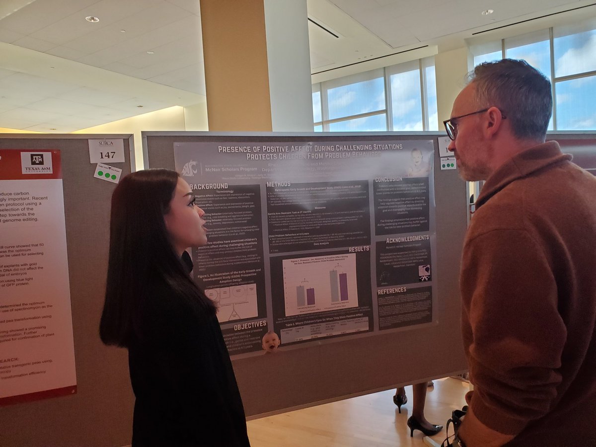 ChangCeciliaLiu's tweet photo. Very proud of our McNair scholar Rhea Grace Manzano presenting her work using the Early Growth and Development Study data @egdstudy at @WSUPullman #SURCA https://t.co/aqONKodFTH
