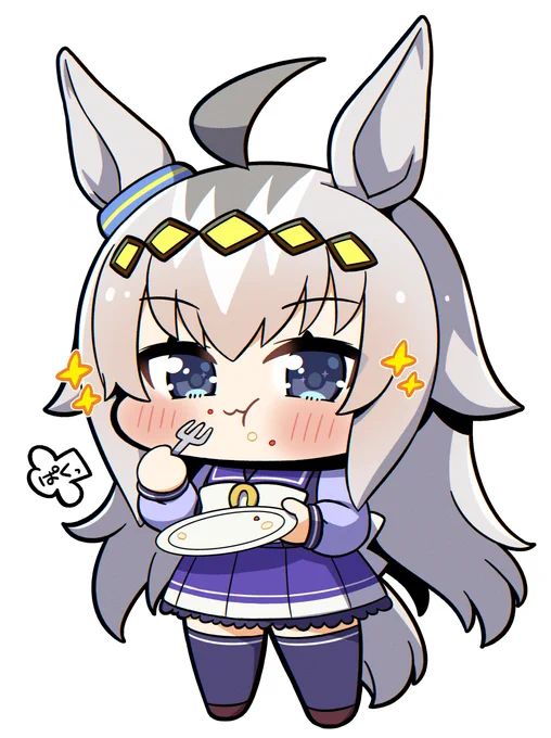 1日遅れちゃったけどオグリお誕生日おめでとーー!ケーキいっぱい食べてね!! 