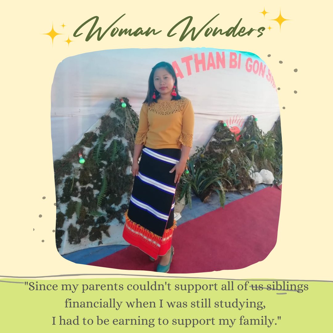 Here's the magnificence that goes by the name Chunzaanglu.

#sunbirdtrust #womenwhowork #womenofsubstance #womenchangemakers #internationalwomensday #internationalwomensmonth